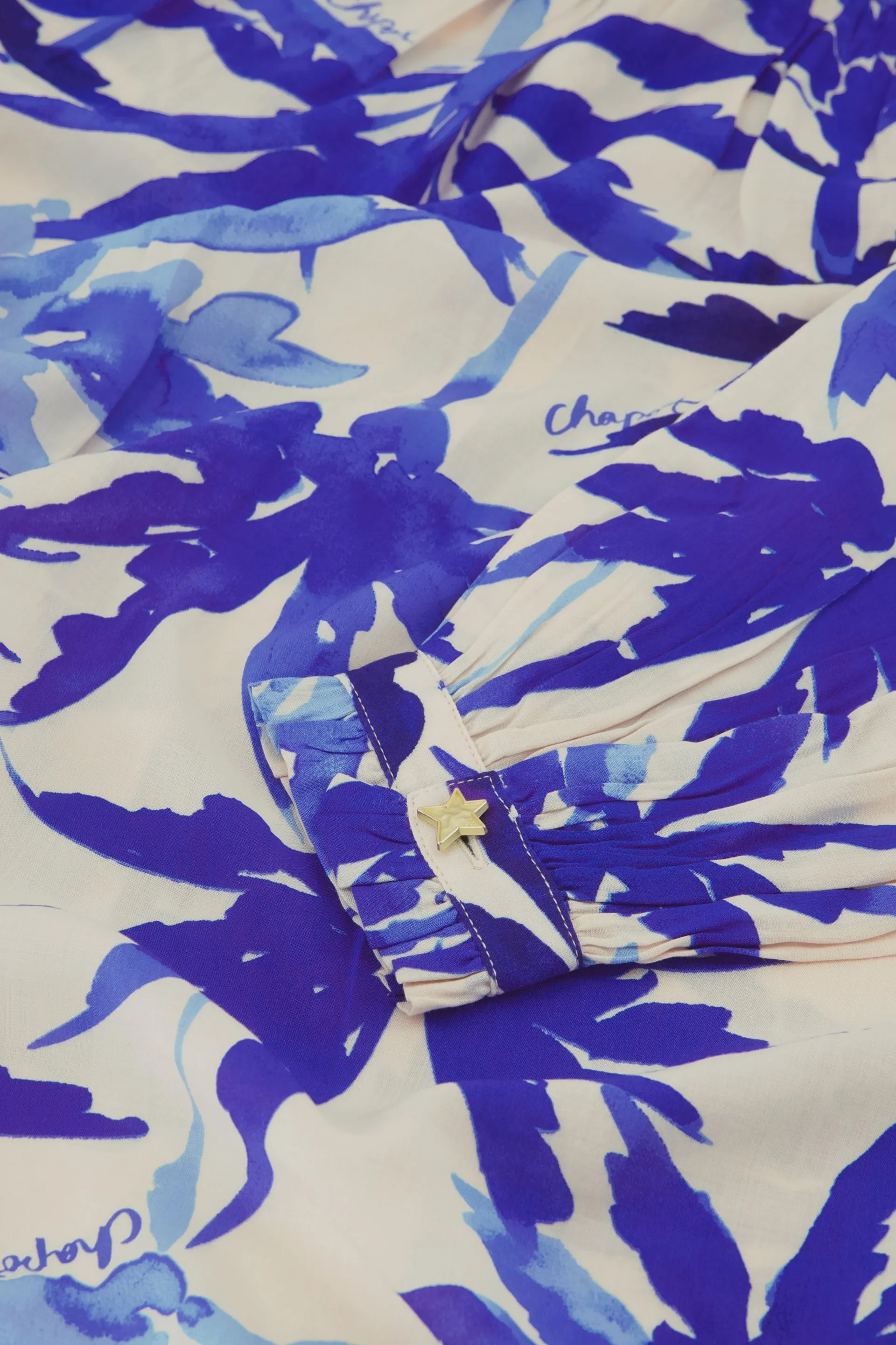 Lesley Blouse | Warm white/Greco Blu
