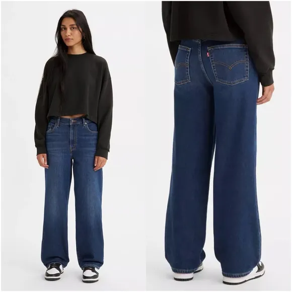 LEVI’S Baggy Dad Jeans in Worn In Dark Indigo - Dark Wash