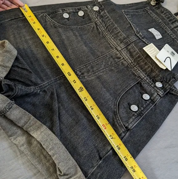 Levi's Vintage Shortalls Overall Shorts Jean Faded Black