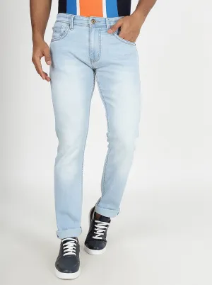 Light Blue Washed Narrow Fit Jeans | Greenfibre