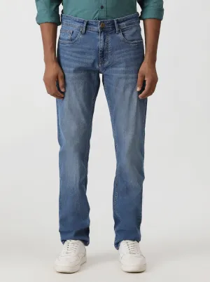 Light Blue Washed Narrow Fit Jeans | Greenfibre