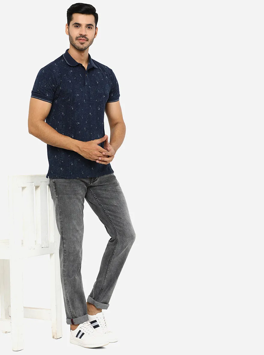 Light Grey Washed Slim Fit Jeans | Greenfibre