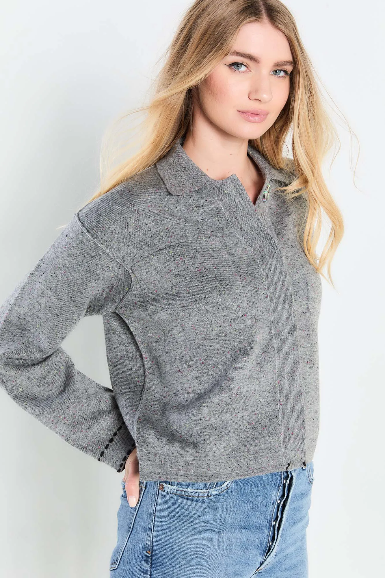 Lisa Todd - Off Duty Jacket - Grey Speckle