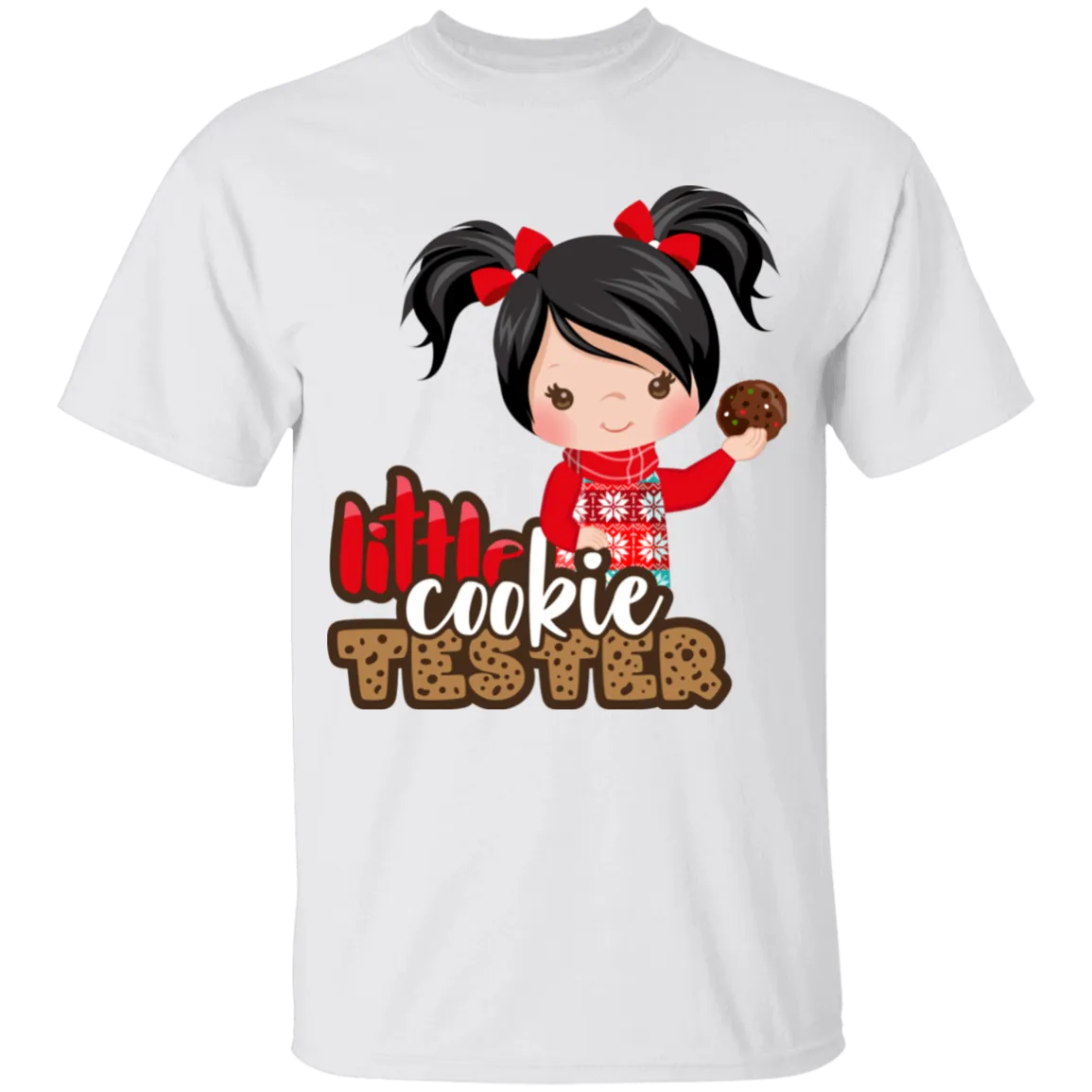 Little Cookie Tester Black Hair Girl 100% Cotton T-Shirt