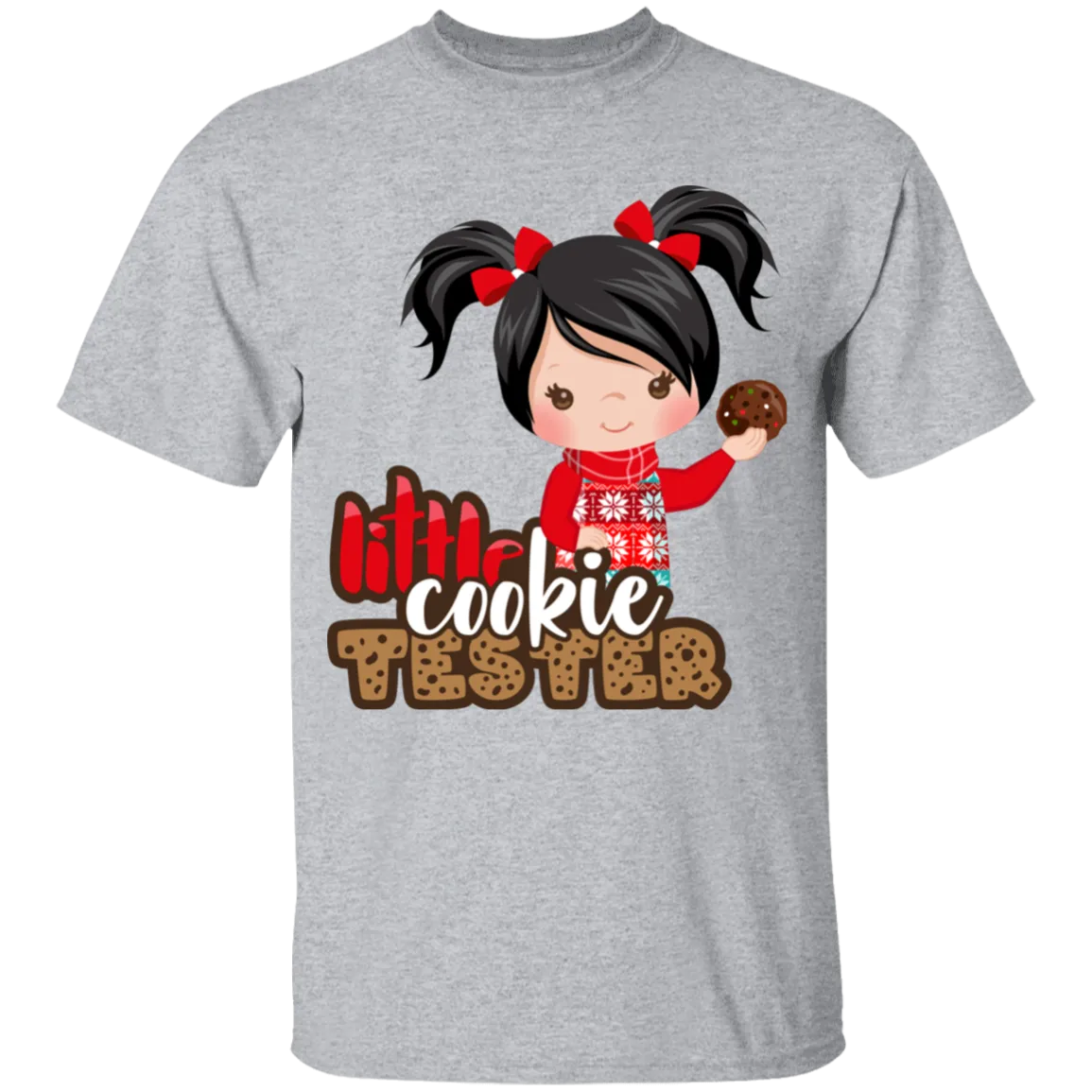 Little Cookie Tester Black Hair Girl 100% Cotton T-Shirt