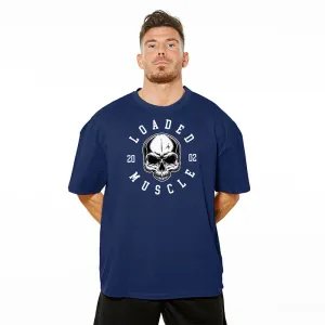 Loaded Skull Oversize Tee - Navy