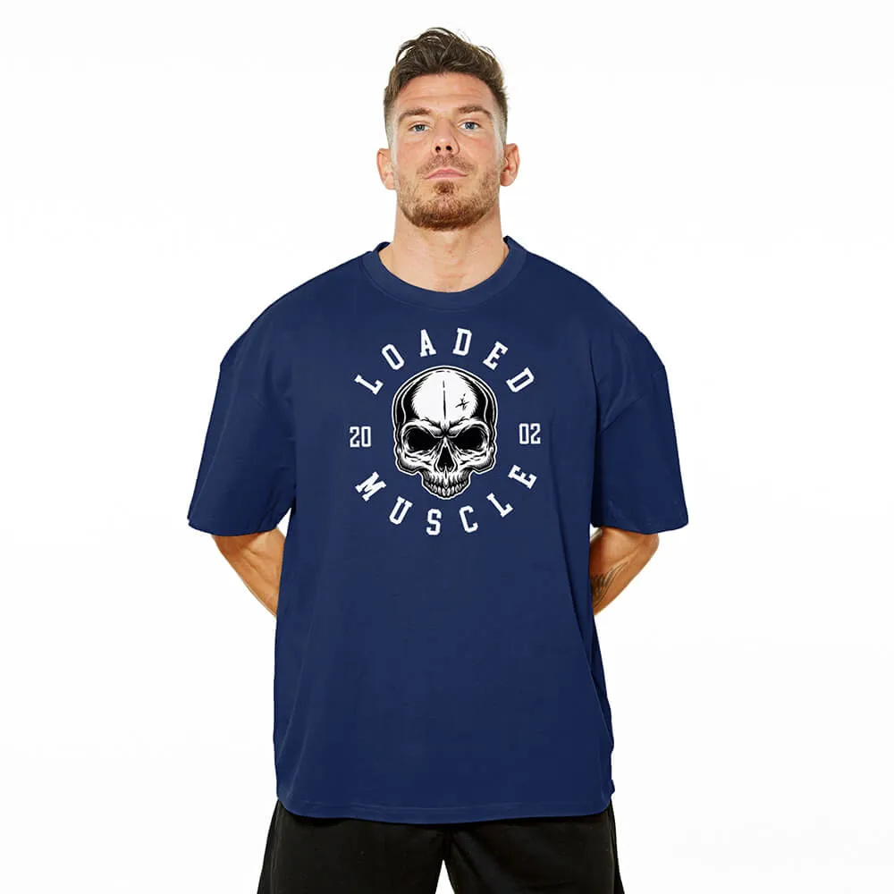 Loaded Skull Oversize Tee - Navy