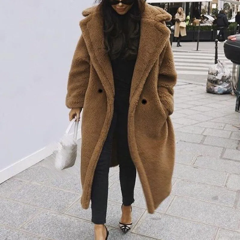 Long faux fur jacket for cold days - Cinderella