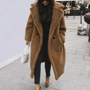 Long faux fur jacket for cold days - Cinderella