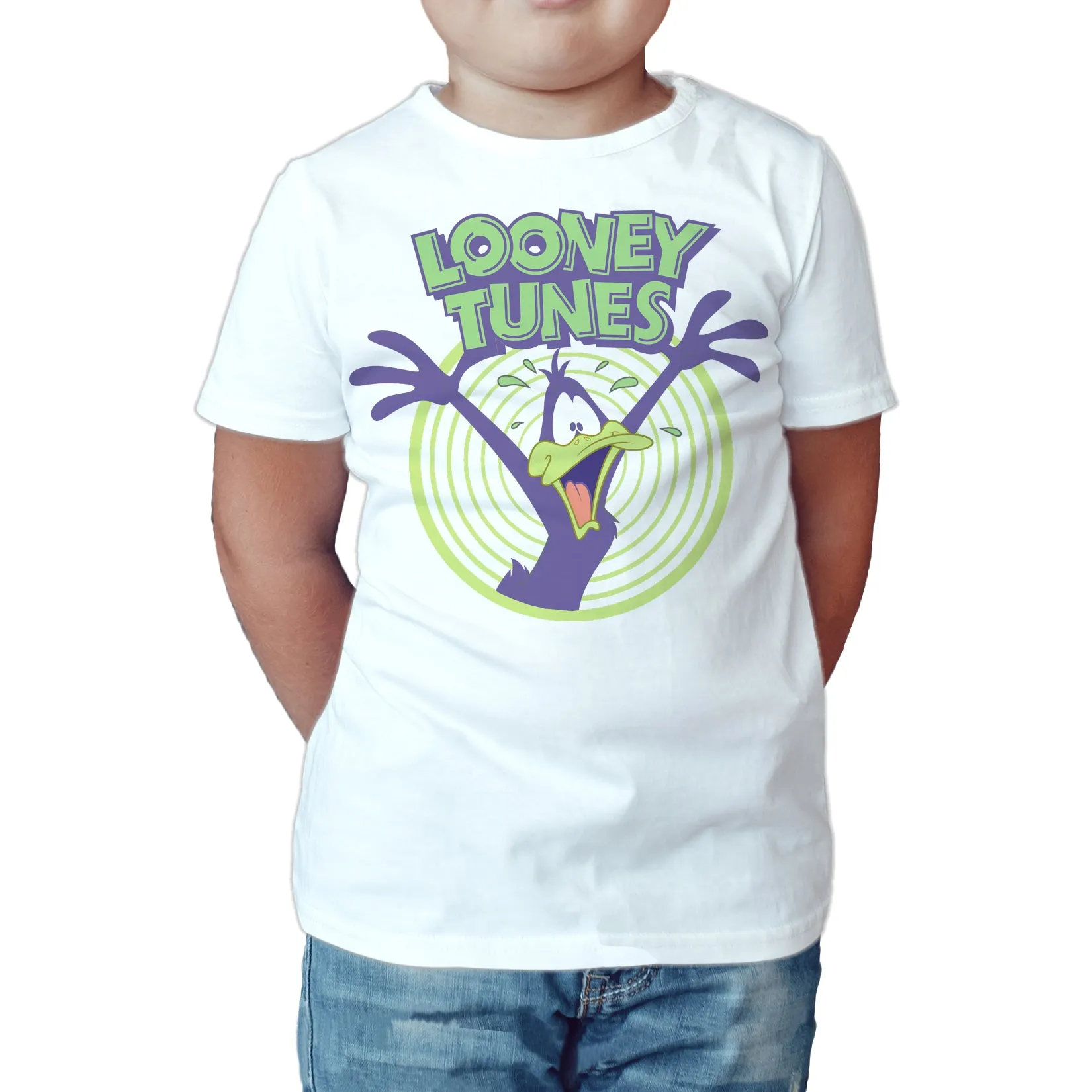 Looney Tunes Daffy Duck  Logo Crazy Official Kid's T-shirt