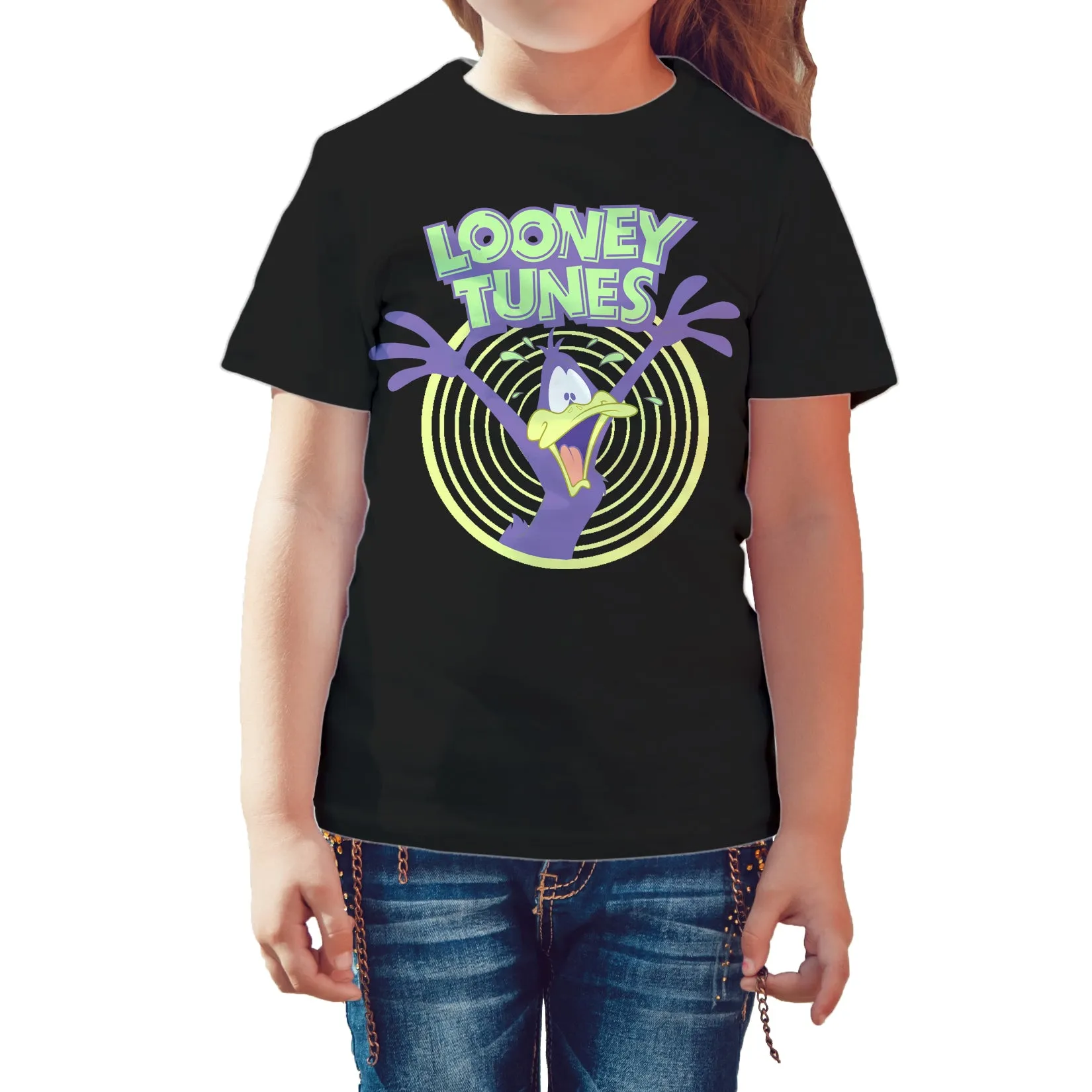 Looney Tunes Daffy Duck  Logo Crazy Official Kid's T-shirt