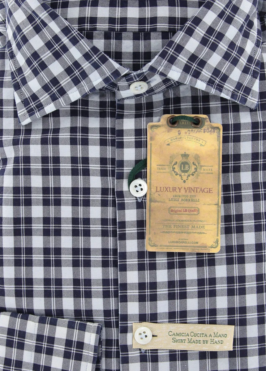 Luigi Borrelli Navy Blue Shirt - M US / M EU