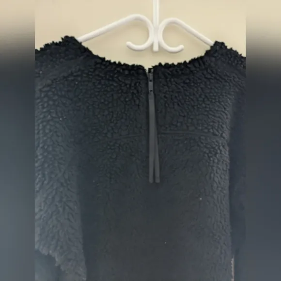 Lululemon 2020 Wool Whenever Crew Sherpa Fleece Sweater Black Size 12