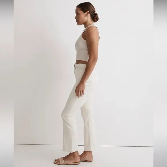 Madewell NWT Kick Out Crop Jeans Size 32 Mid Rise in Vintage Canvas