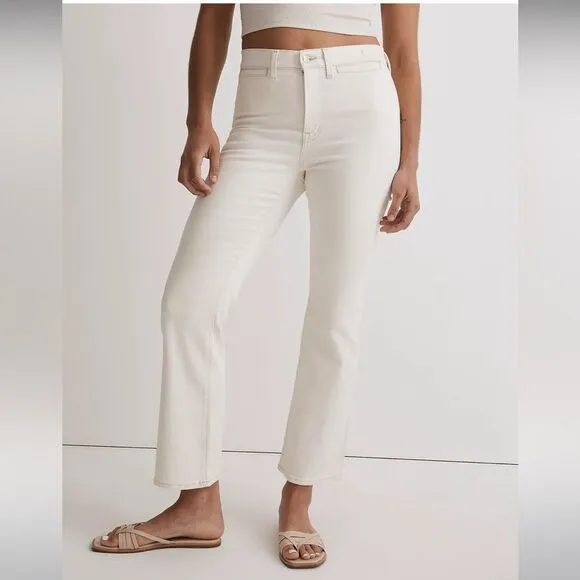 Madewell NWT Kick Out Crop Jeans Size 32 Mid Rise in Vintage Canvas