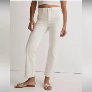 Madewell NWT Kick Out Crop Jeans Size 32 Mid Rise in Vintage Canvas