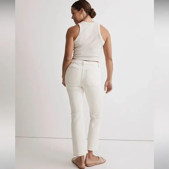 Madewell NWT Kick Out Crop Jeans Size 32 Mid Rise in Vintage Canvas