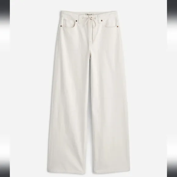 Madewell Super Wide Leg Drawstring Edition NWT Sz 28 Petite