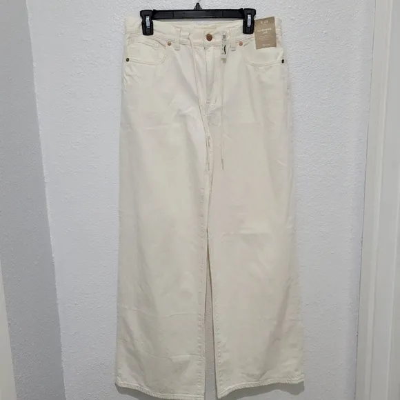 Madewell Super Wide Leg Drawstring Edition NWT Sz 28 Petite