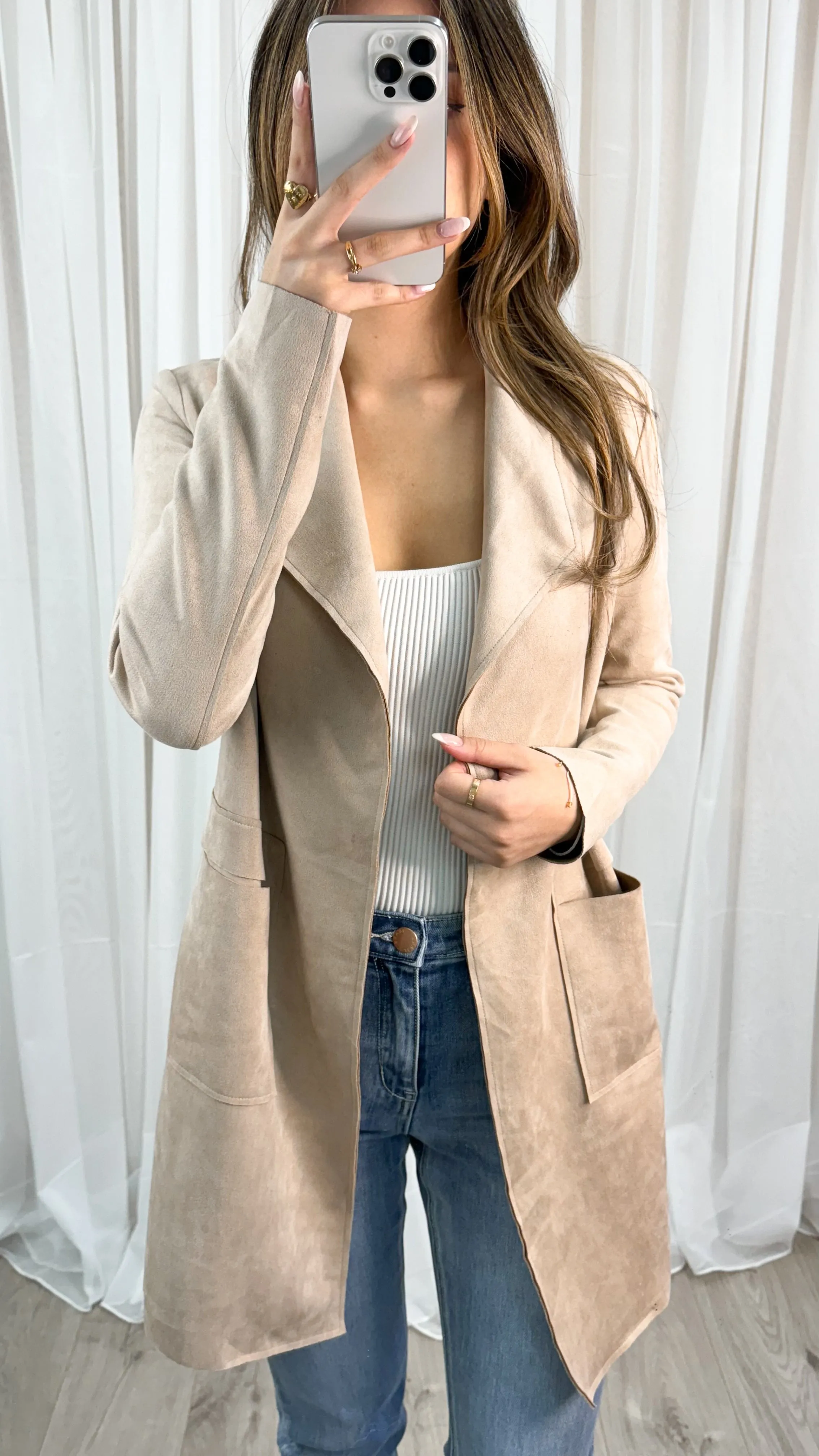 MARRIOT SUEDE JACKET - SAND