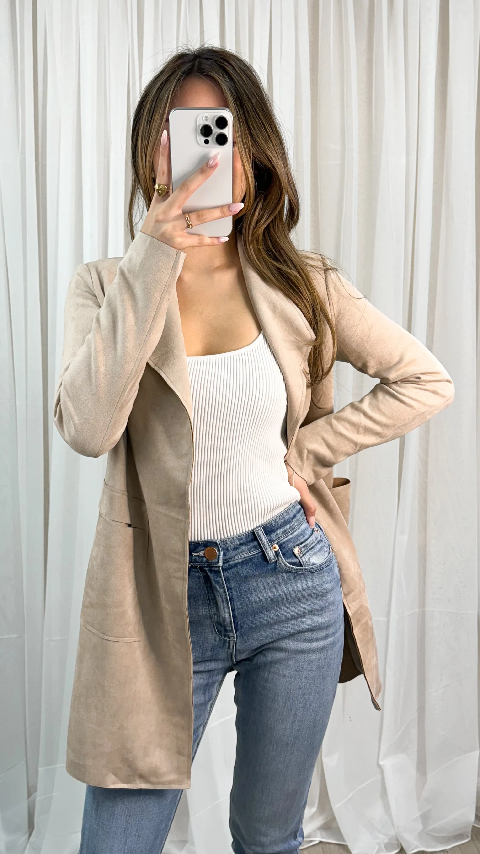 MARRIOT SUEDE JACKET - SAND
