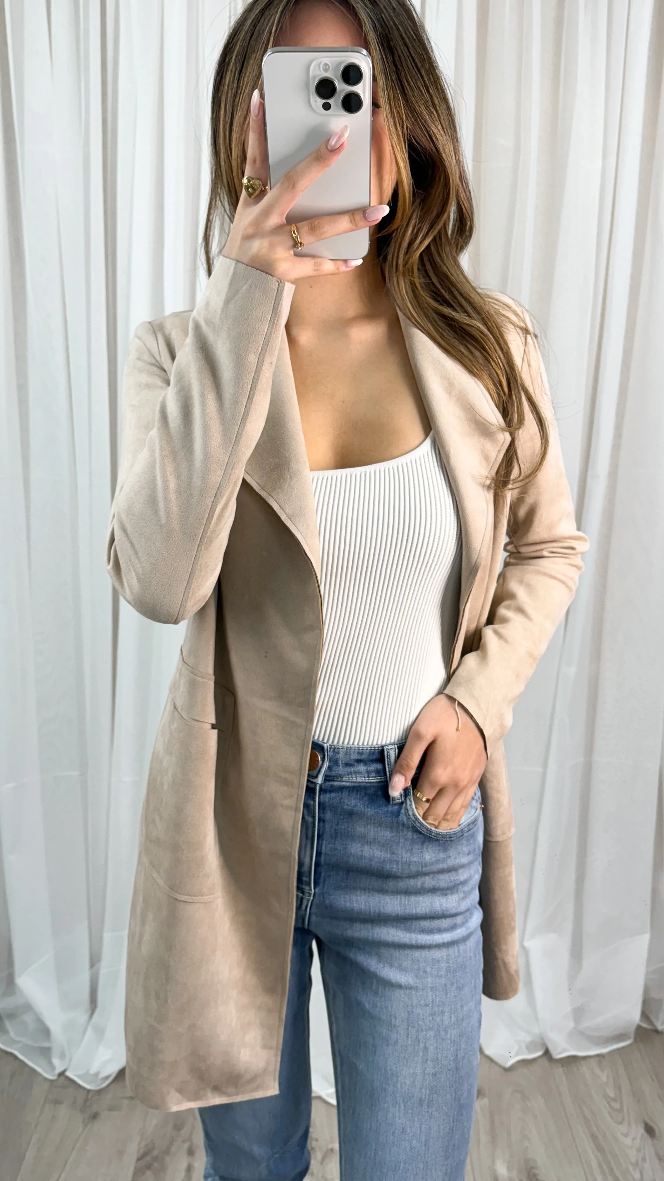 MARRIOT SUEDE JACKET - SAND