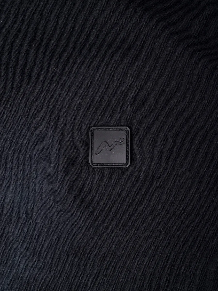 Matte Black Cotton Tee Shirt
