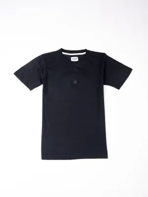 Matte Black Cotton Tee Shirt