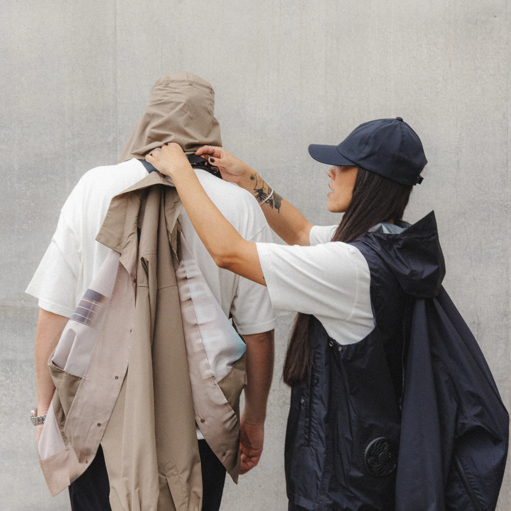 Meanswhile Feather Smooth Snap Shirt x Ola Kolehmainen Coyote
