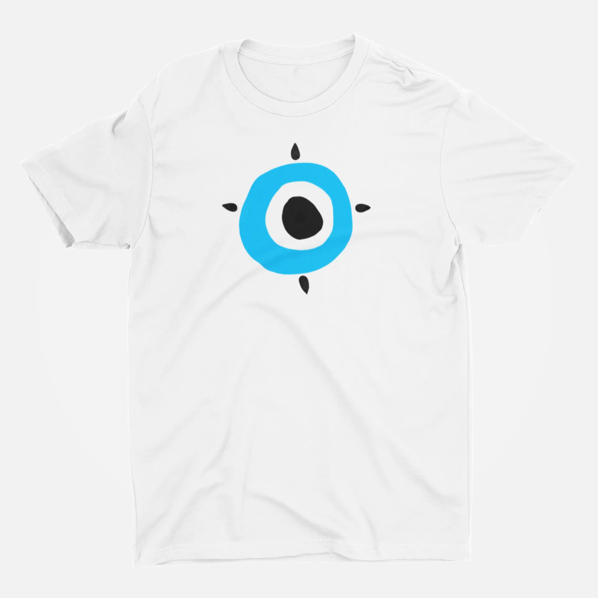Meditation Focus White Unisex T-Shirt | Iris Yog Collection | ATOM