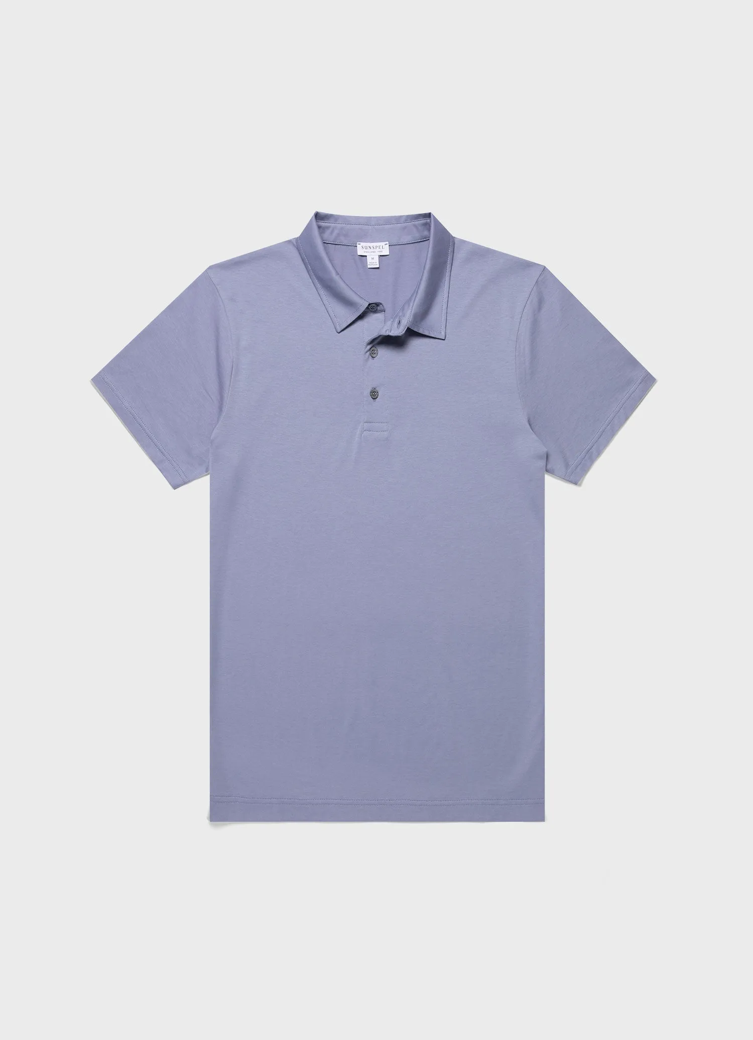 Men's Classic Jersey Polo Shirt in Vintage Blue