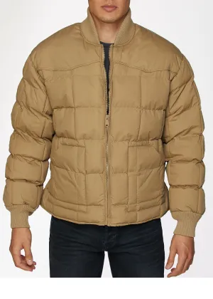 Men's Nylon Quilted Puffer Jacket -NJ629-Khaki