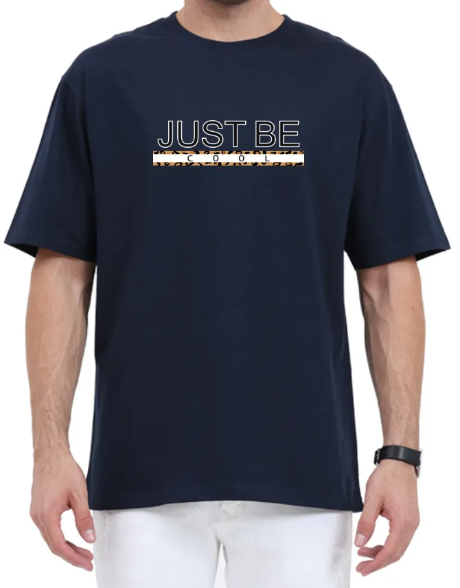 Men's Oversized Tshirt - DRON Just Be Cool - OS29 Navy Blue