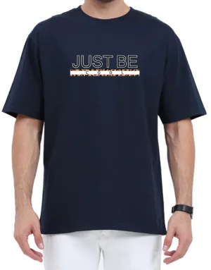 Men's Oversized Tshirt - DRON Just Be Cool - OS29 Navy Blue