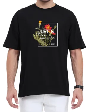 Men's Oversized Tshirt - DRON Lets - OS26 Black