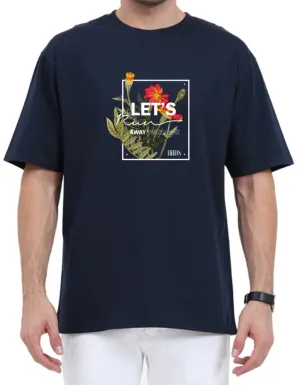 Men's Oversized Tshirt - DRON Lets - OS26 Navy Blue