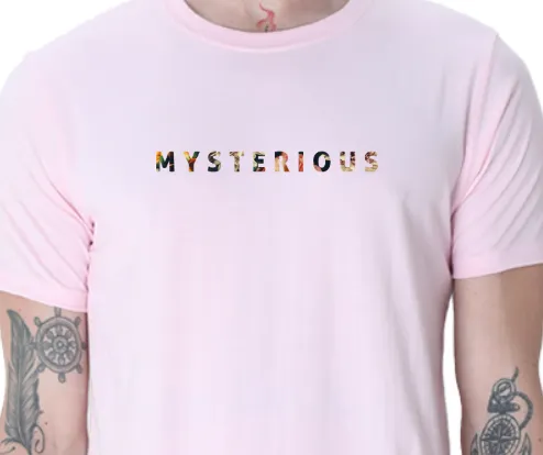Men's Tshirt - DRON MYSTERIOUS MINIMALIST - ABA22 Light Baby Pink