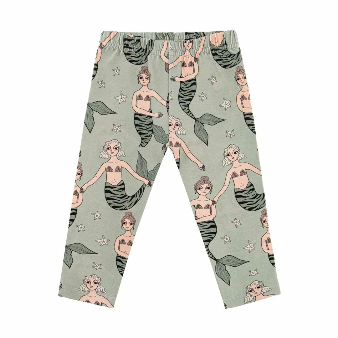 Mermaid Mint Leggings - LAST ONE 3-4 years