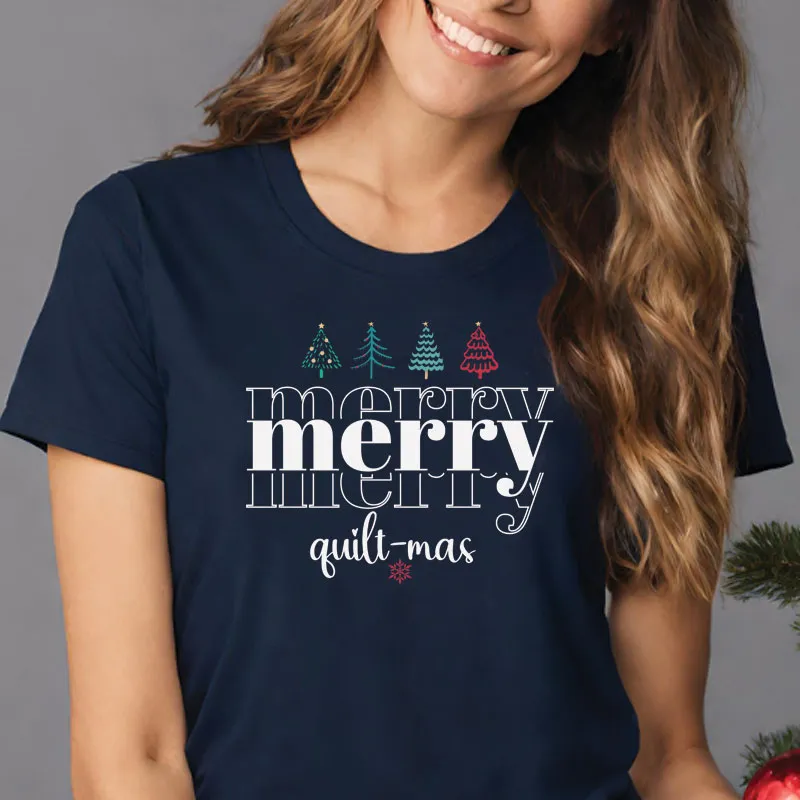 Merry Merry Quilt-Mas White T-Shirt