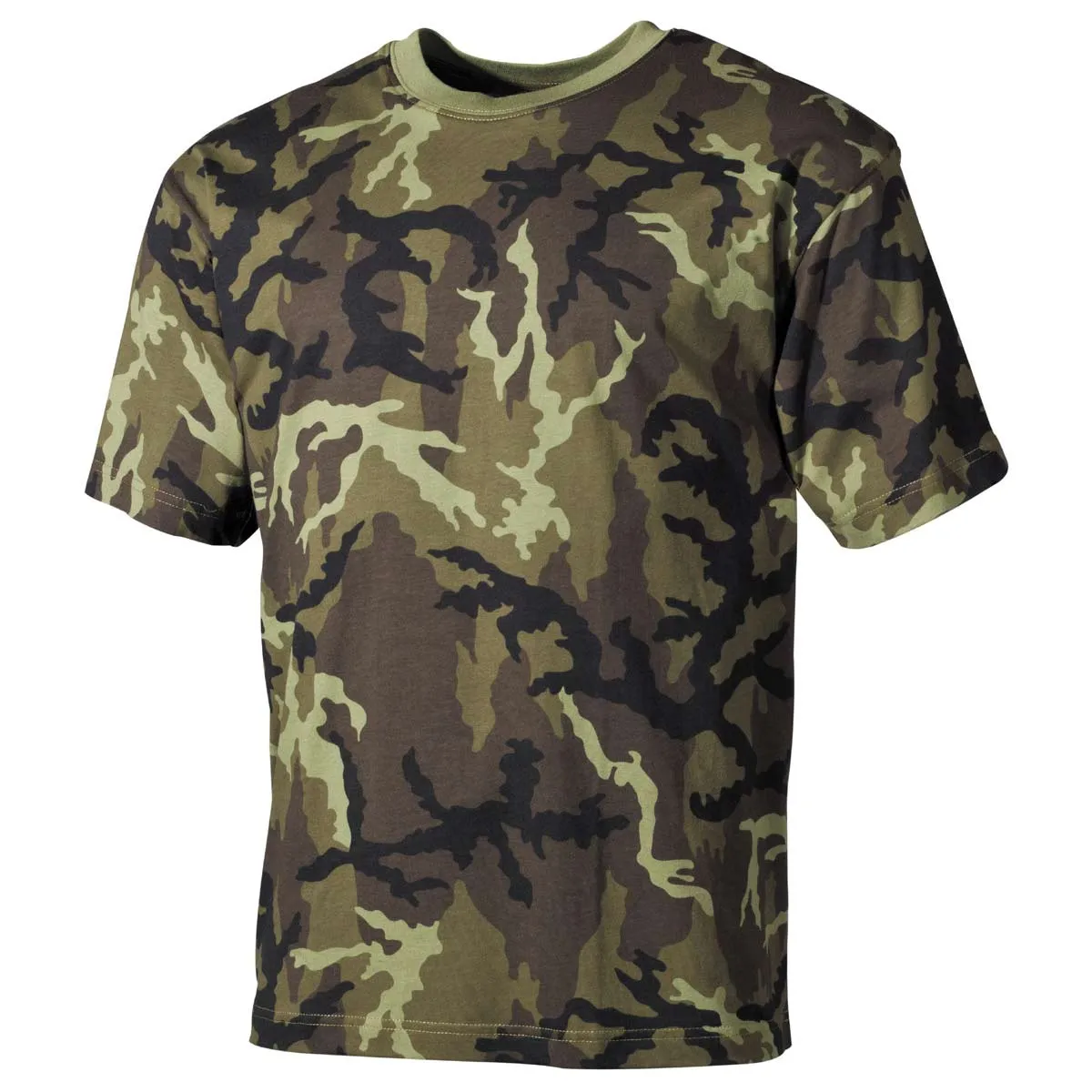 MFH Military T-Shirt Czech M95 Woodland Camo