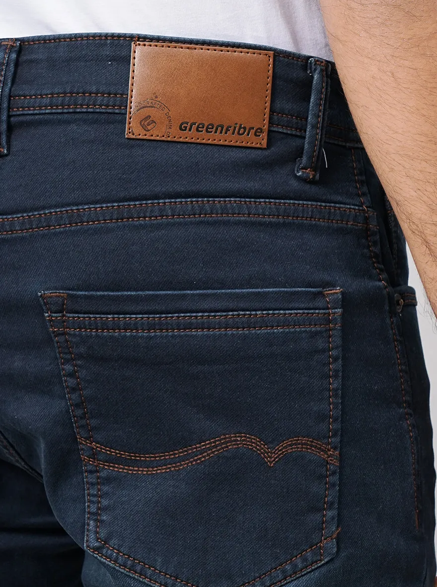 Mid Night Blue Washed Urban Fit Jeans | Greenfibre