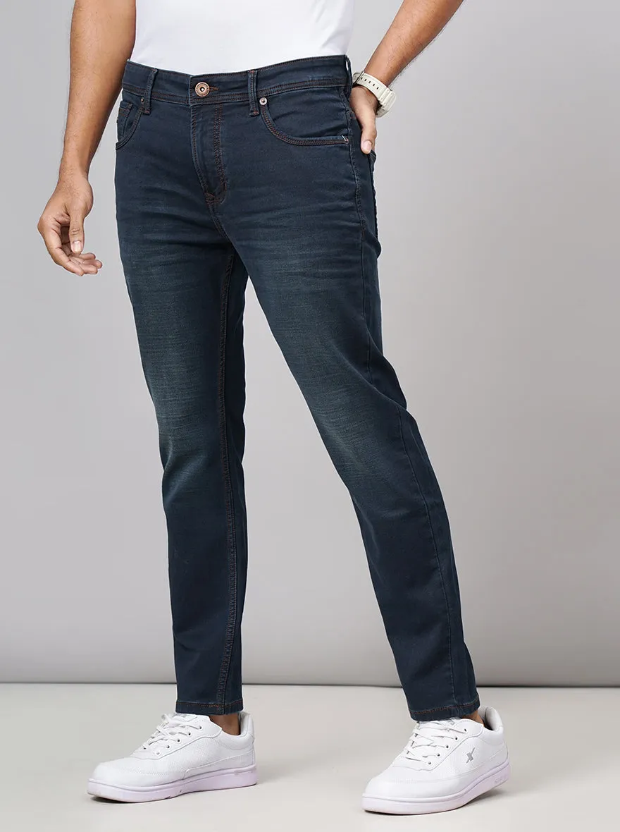 Mid Night Blue Washed Urban Fit Jeans | Greenfibre
