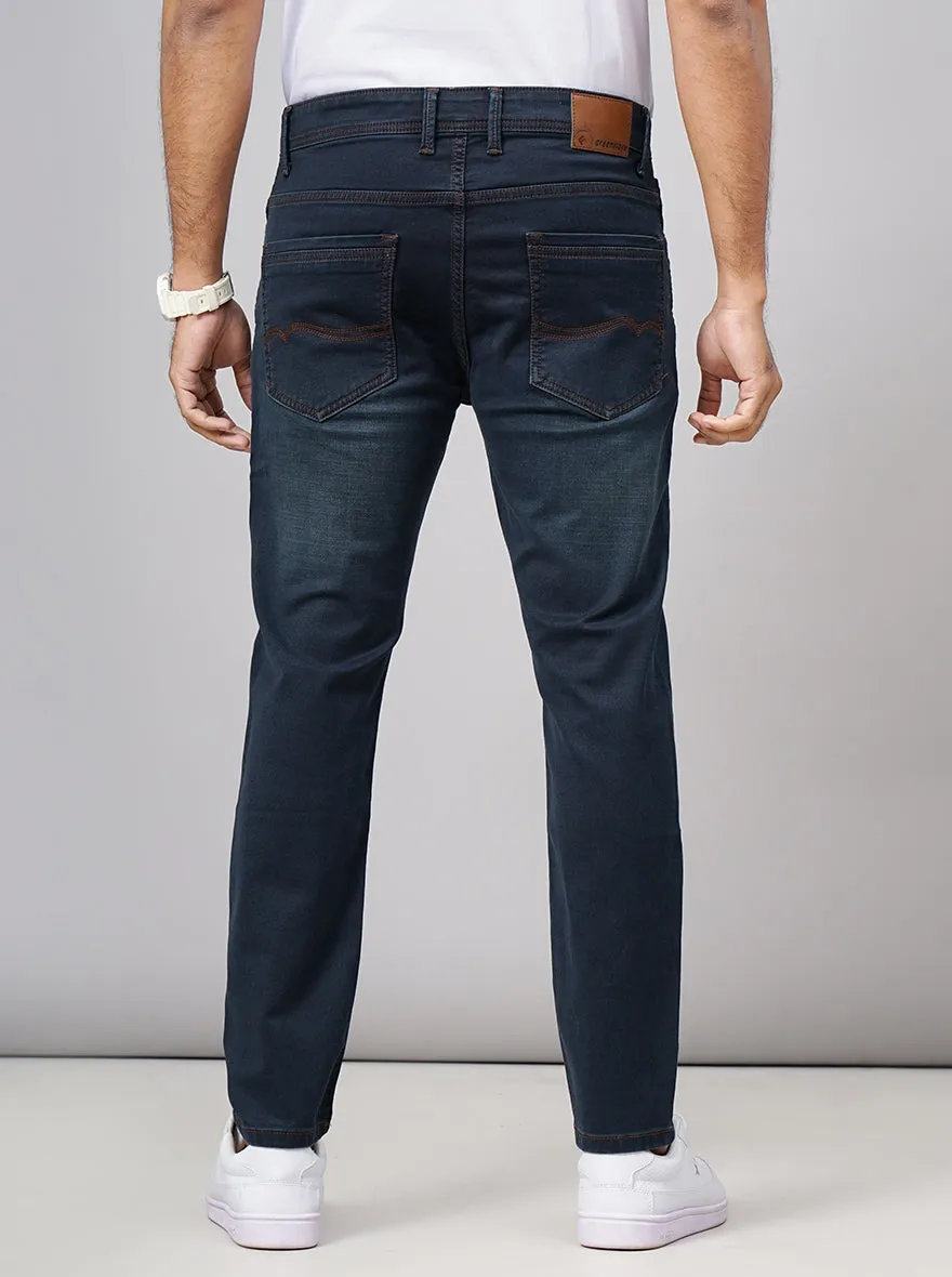 Mid Night Blue Washed Urban Fit Jeans | Greenfibre