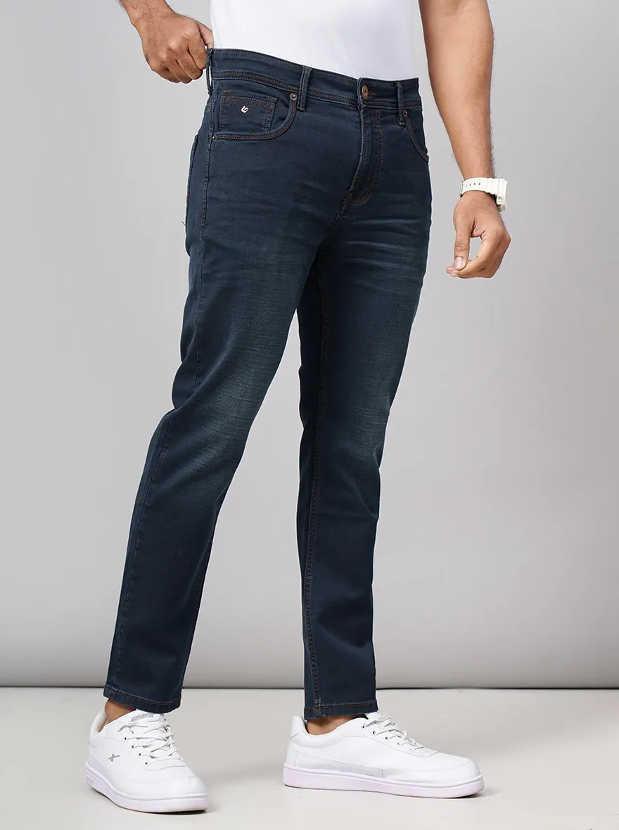 Mid Night Blue Washed Urban Fit Jeans | Greenfibre