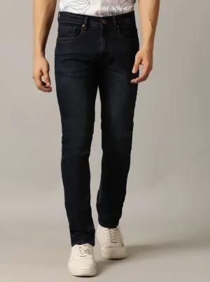 Midnight Blue Washed Rider Fit Jeans | JadeBlue