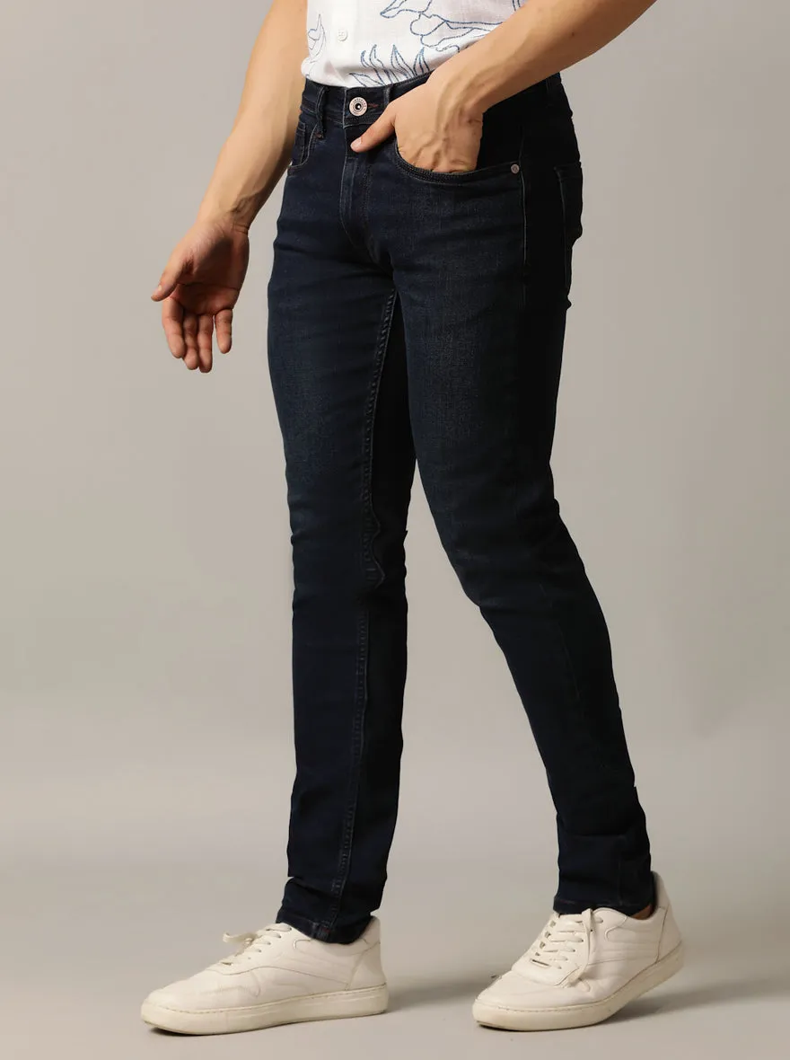 Midnight Blue Washed Rider Fit Jeans | JadeBlue