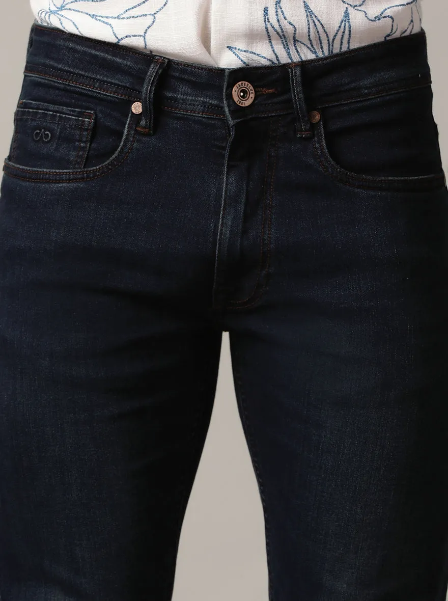 Midnight Blue Washed Rider Fit Jeans | JadeBlue