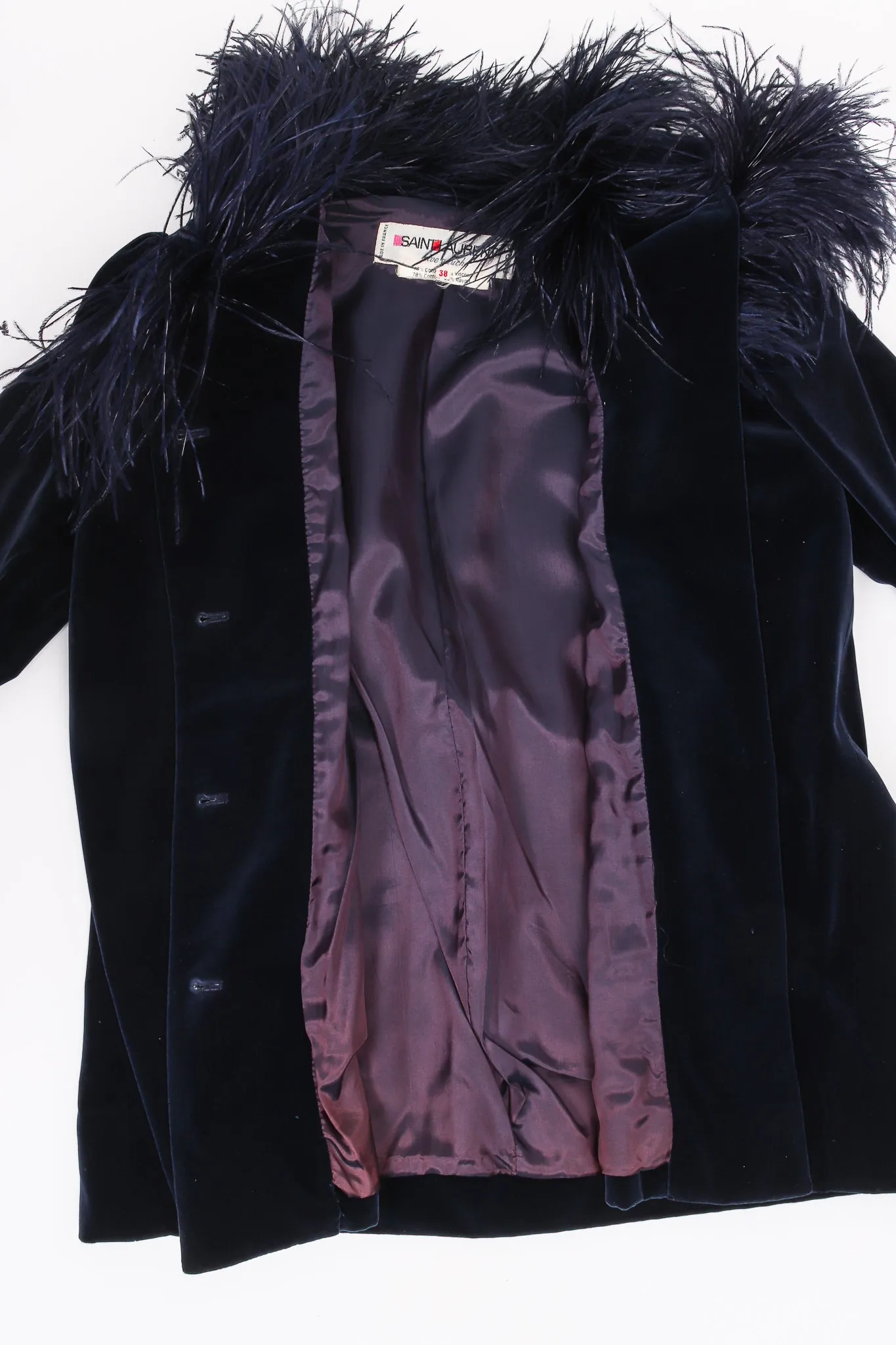 Midnight Ostrich Velvet Jacket