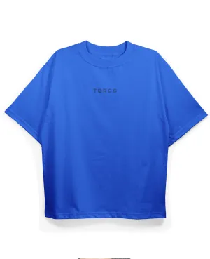 Minimal Blue Drop Shoulder T-shirt - WAREHOUSE SALE