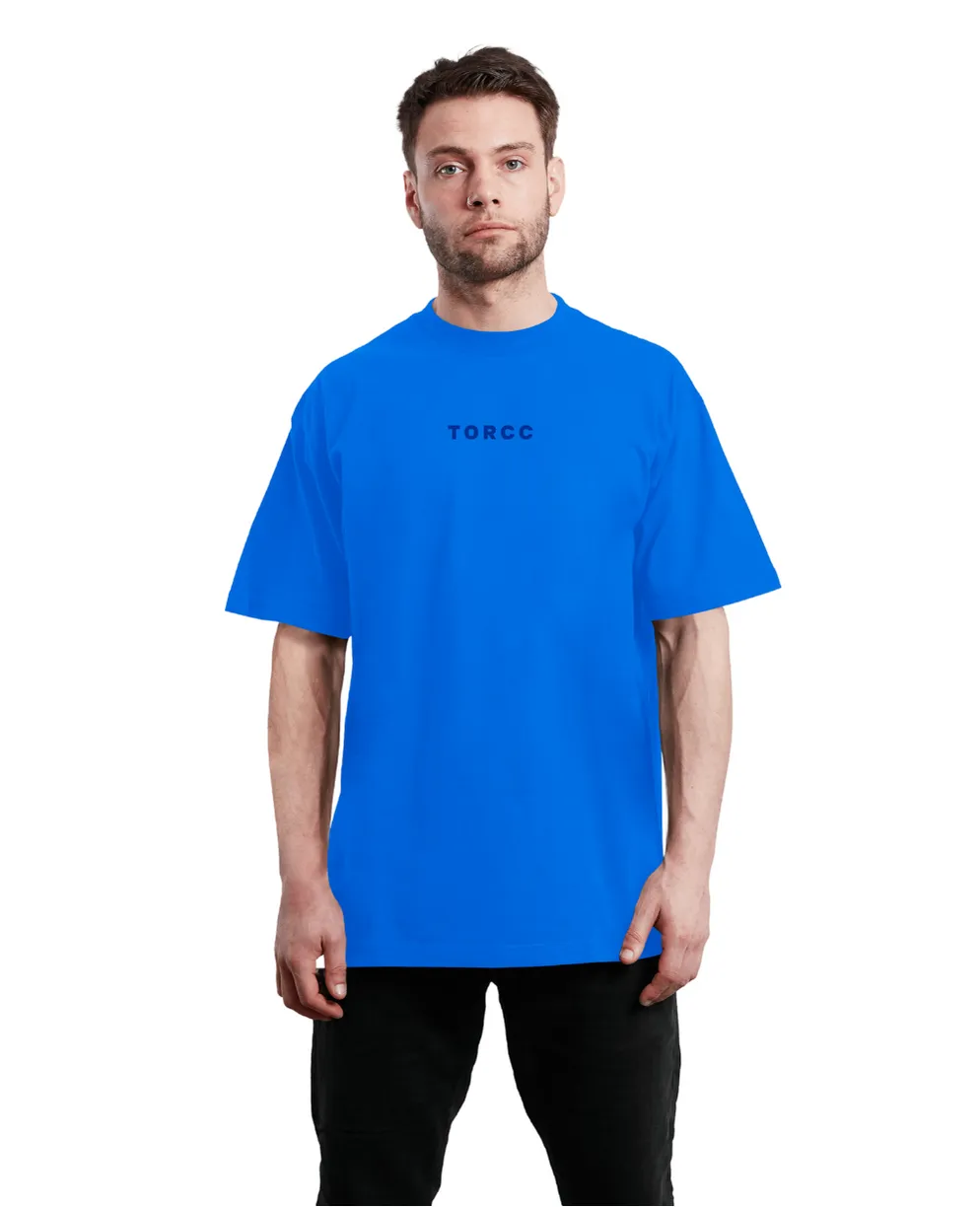 Minimal Blue Drop Shoulder T-shirt - WAREHOUSE SALE